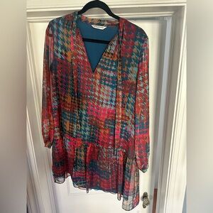 Amanda Uprichard Colorful Geometric Mini Dress